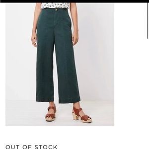 NWT Loft twill wide leg crop pants